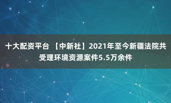 十大配资平台 【中新社】2021年至今新疆法院共受理环境资源案件5.5万余件